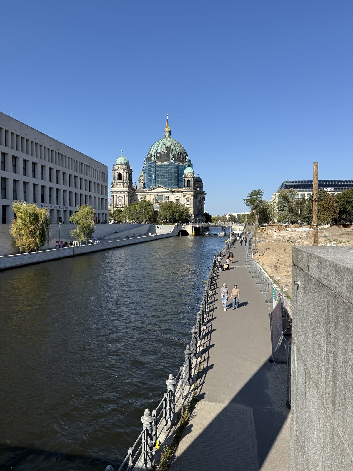 The Berliner Dom seen from the bank of the Spree