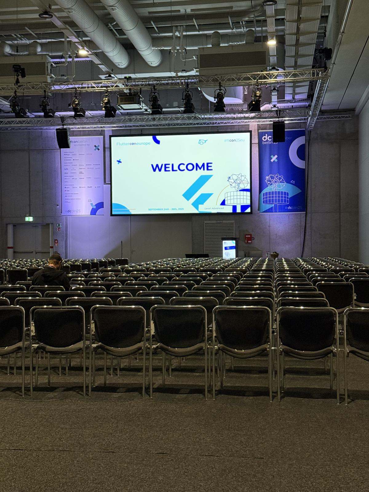 An empty auditorium before the doors open