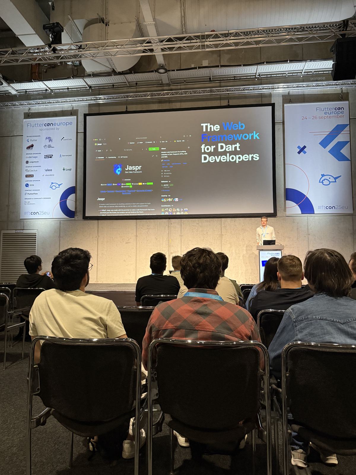 Slide introducing Jaspr, the web framework for Dart developers