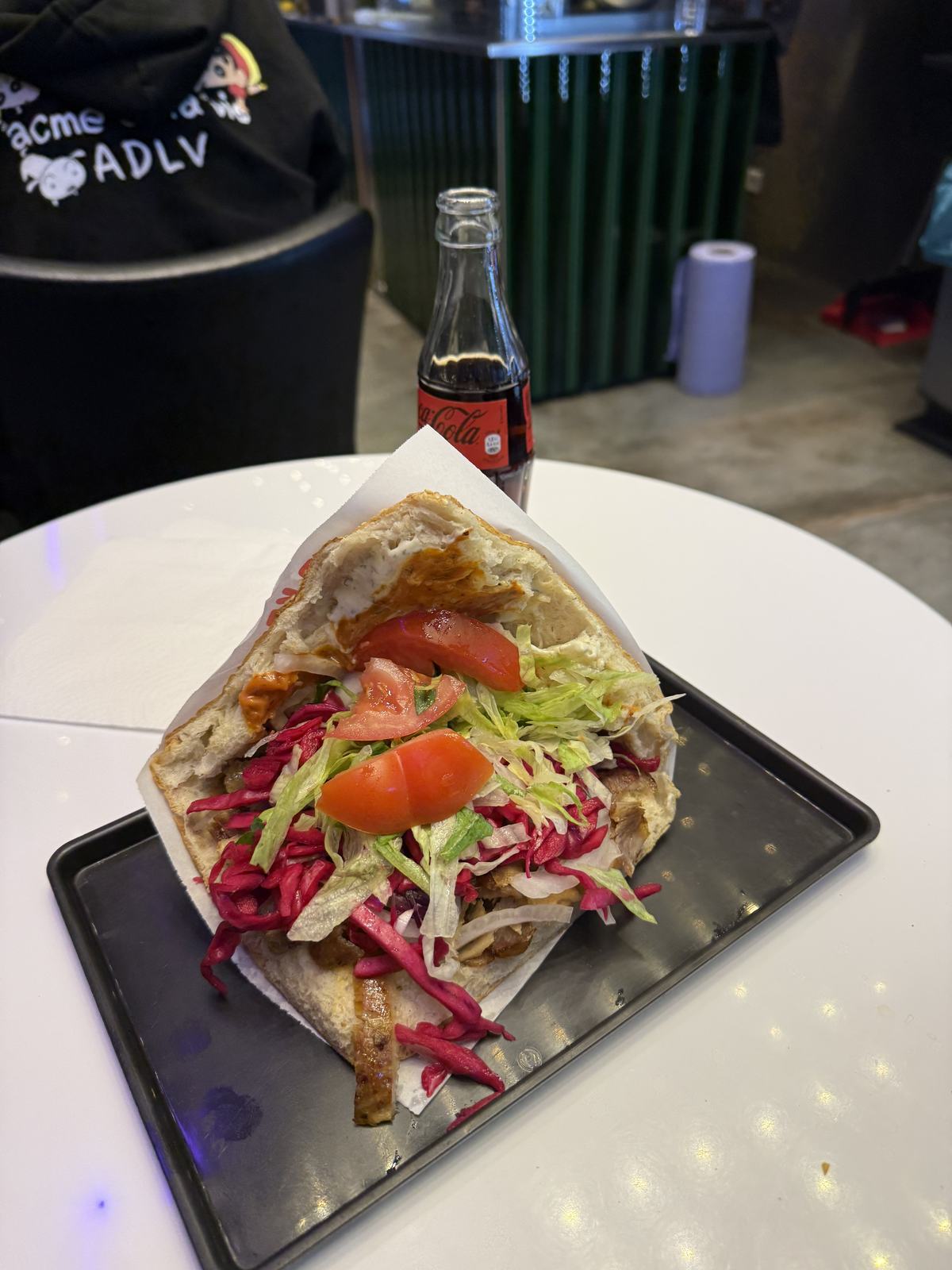A kebab served on a plate