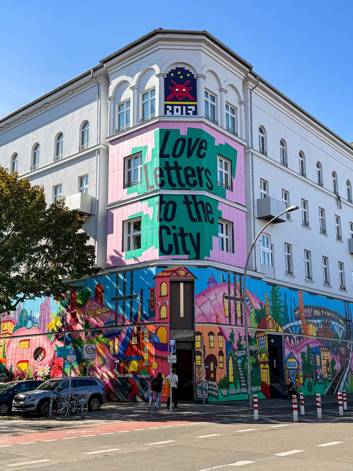 A building painted with 