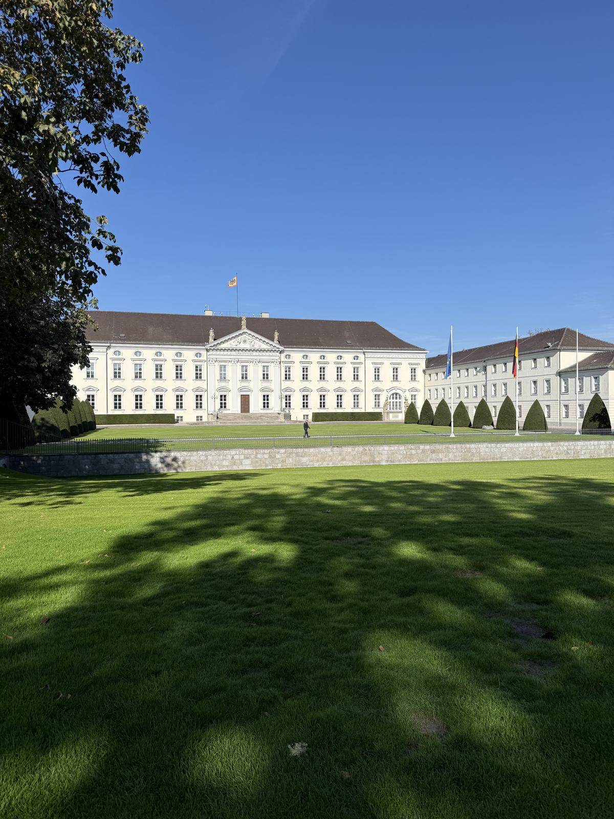 Schloss Bellevue and its lawn in the Tiergarten