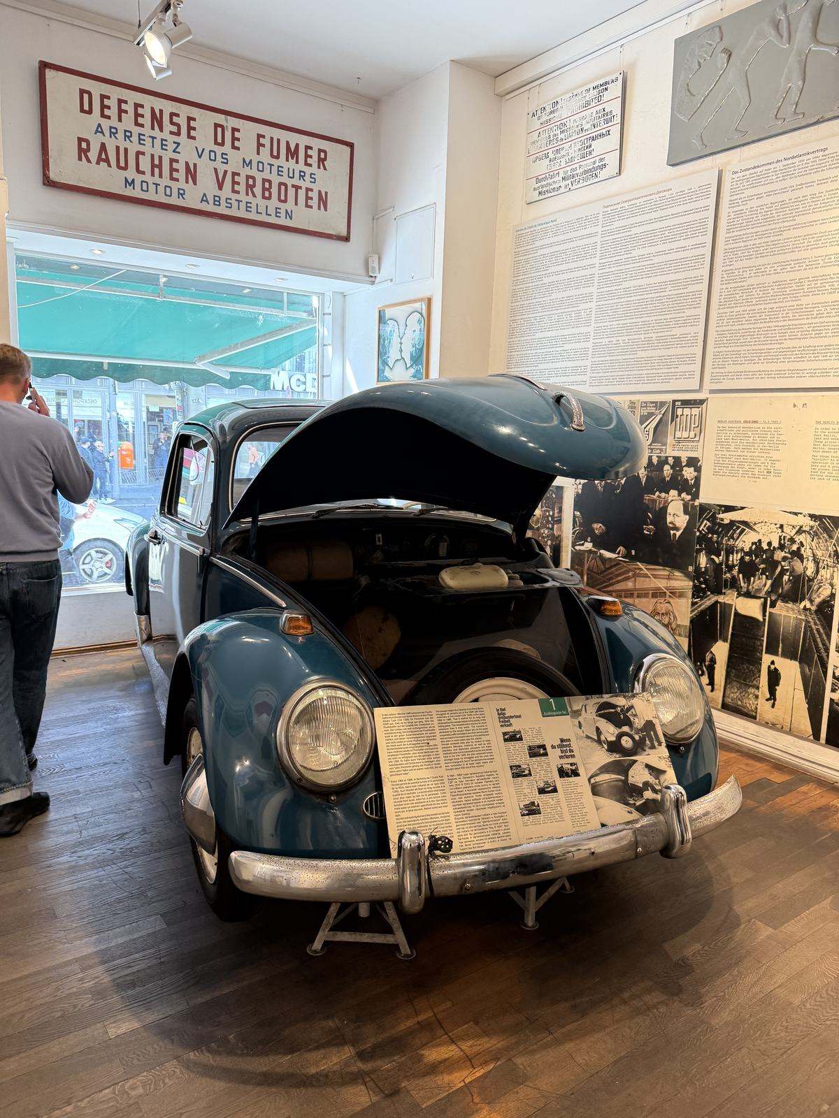 A car used in an escape attempt, at the Wall museum