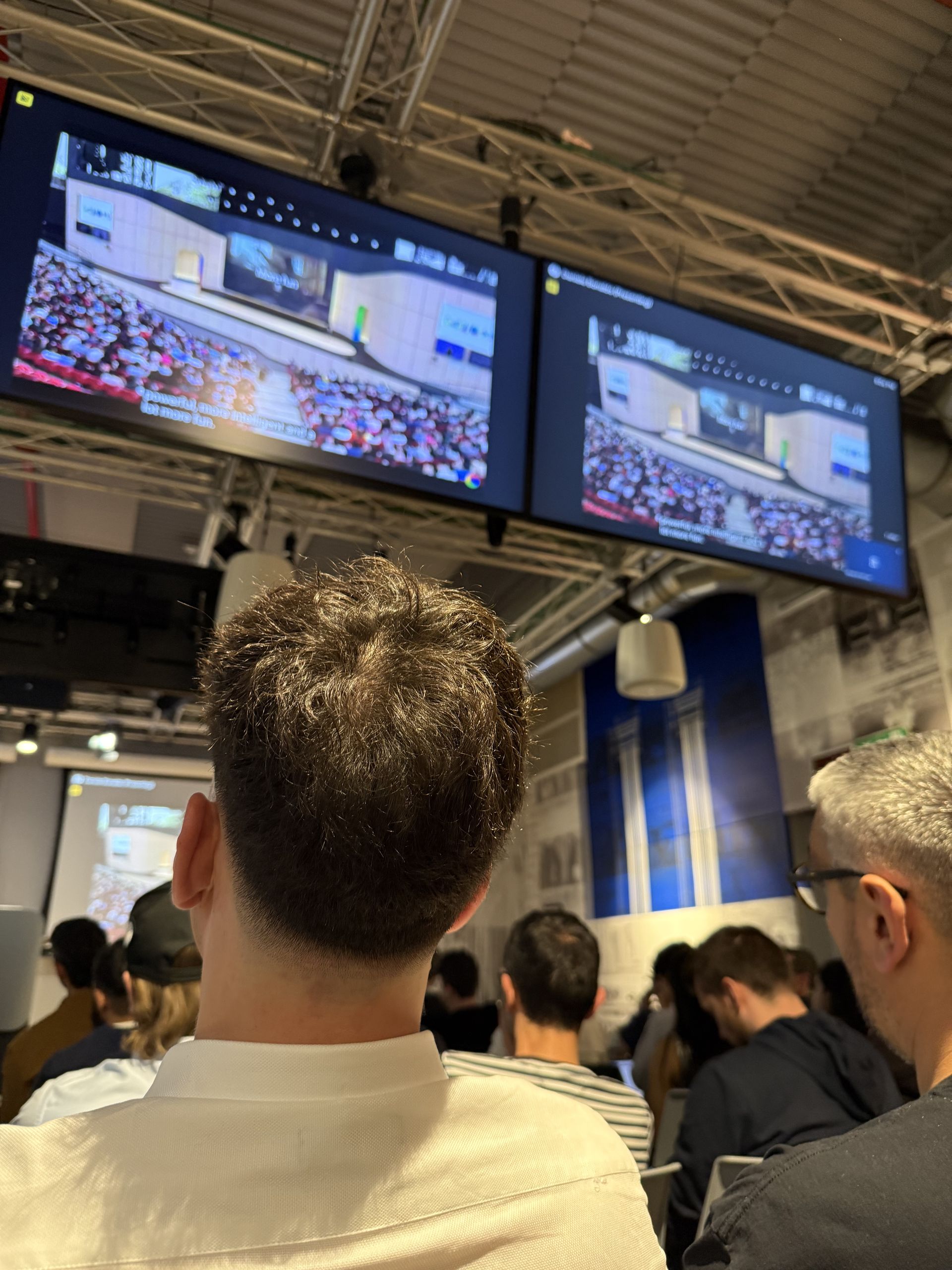 The Shoreline audience on the screens