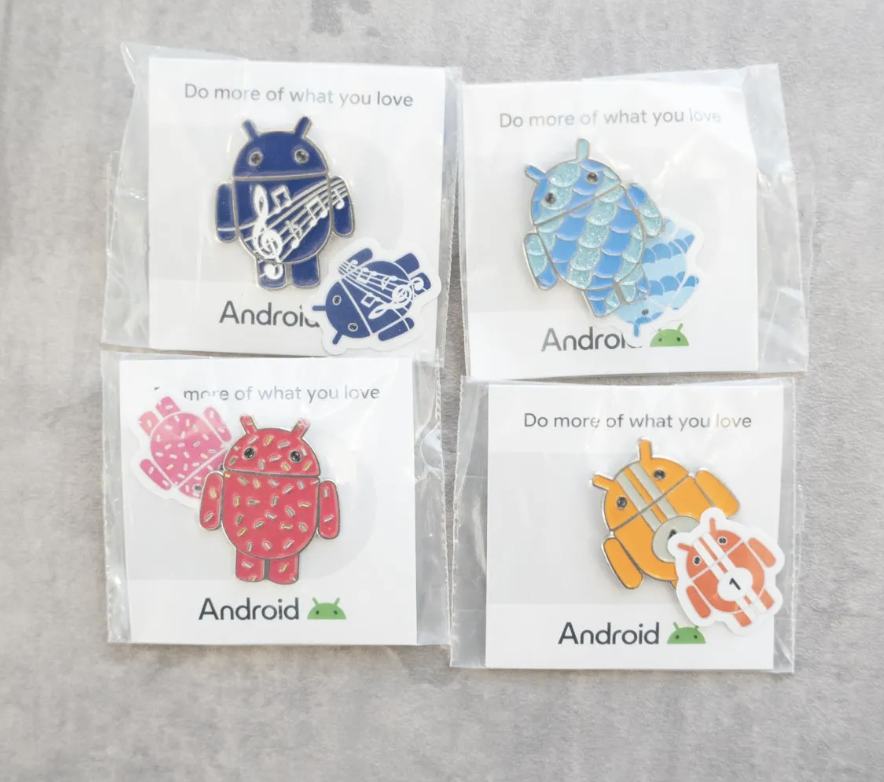 Four more Android pins collected during the hunt