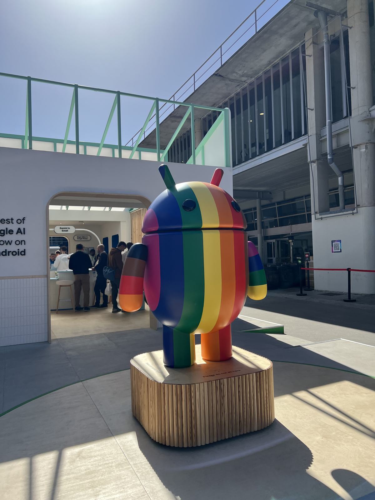 Rainbow Android statue