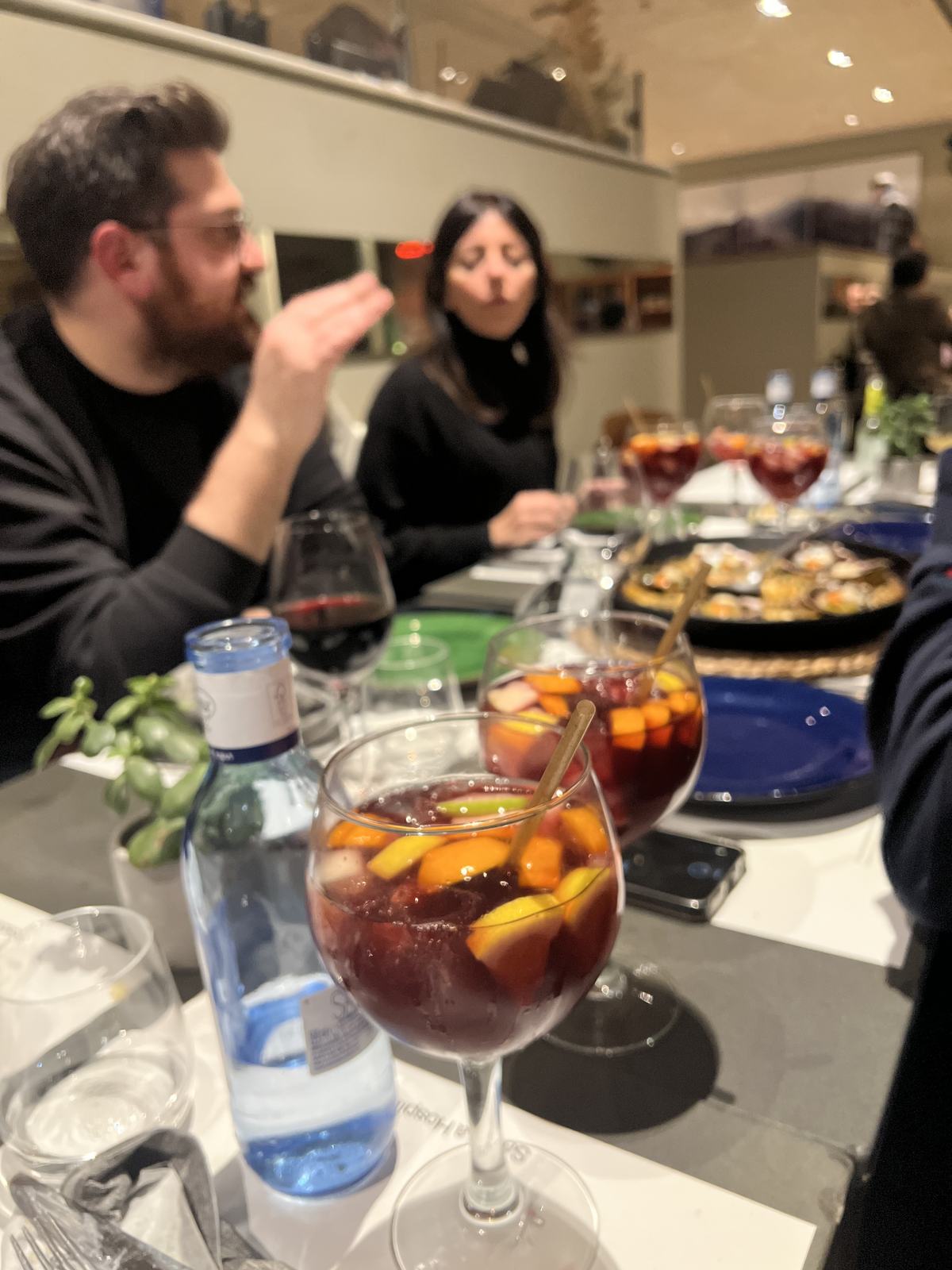 Sangria at dinner with colleagues