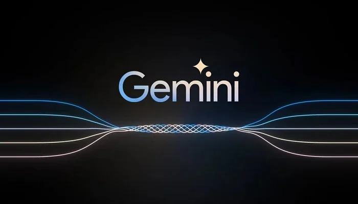 The Gemini logo on screen
