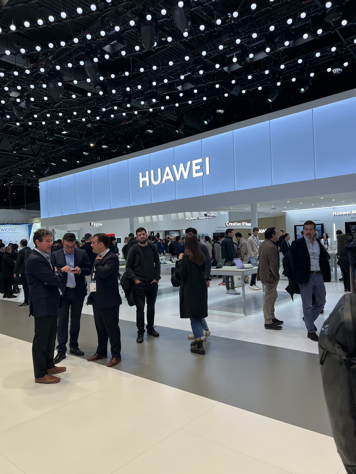 People inside the Huawei hall