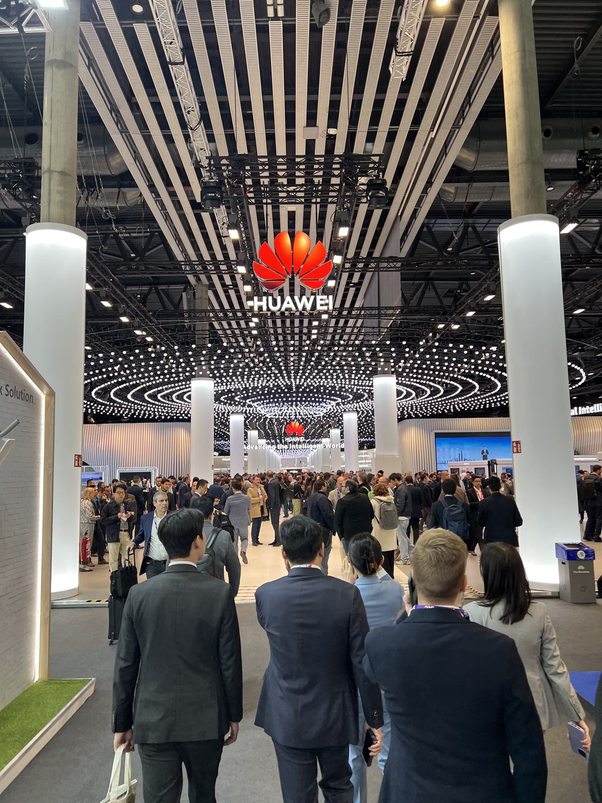 The LED tunnel at the Huawei stand